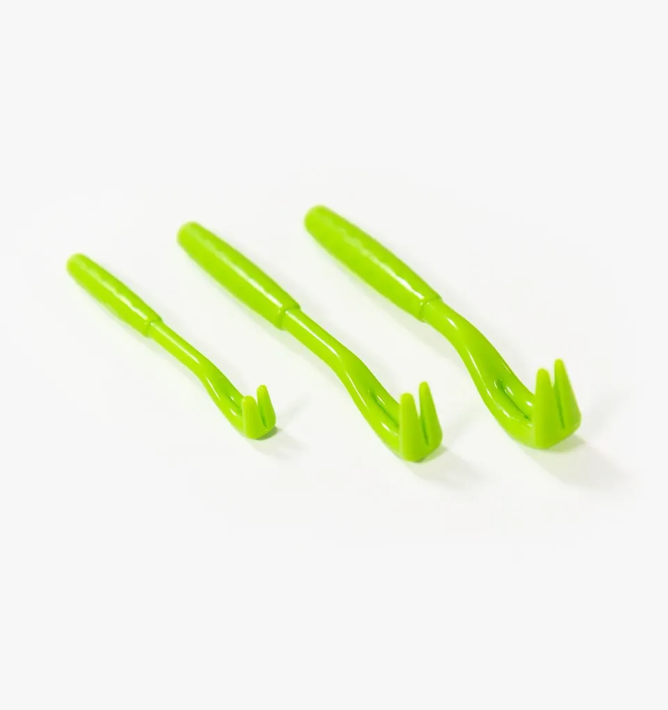 Set of 3 tweezers for tick removal