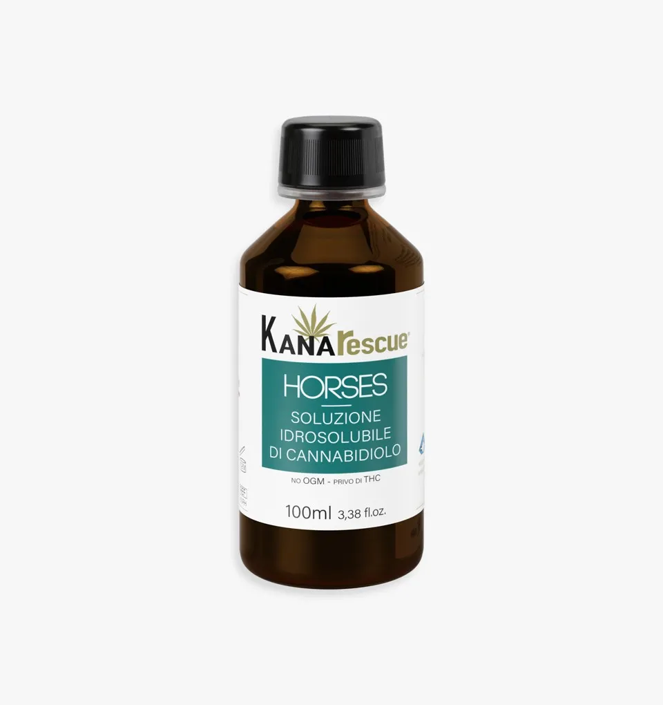 Kanarescue® Horses water-soluble Cannabidiol solution for pain and inflammation 100ml